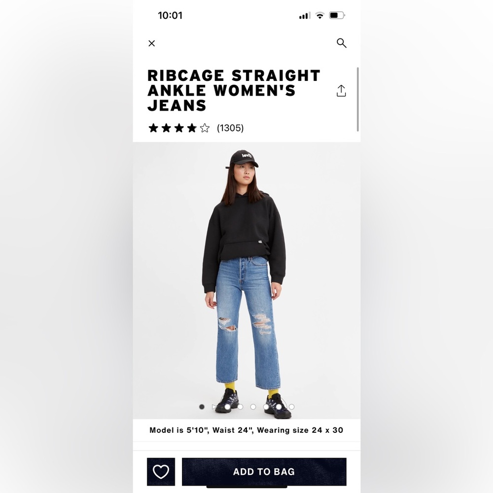 Levi's ribcage straight jeans